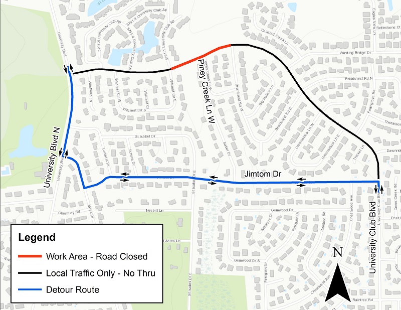 University Club Blvd N SIP Map